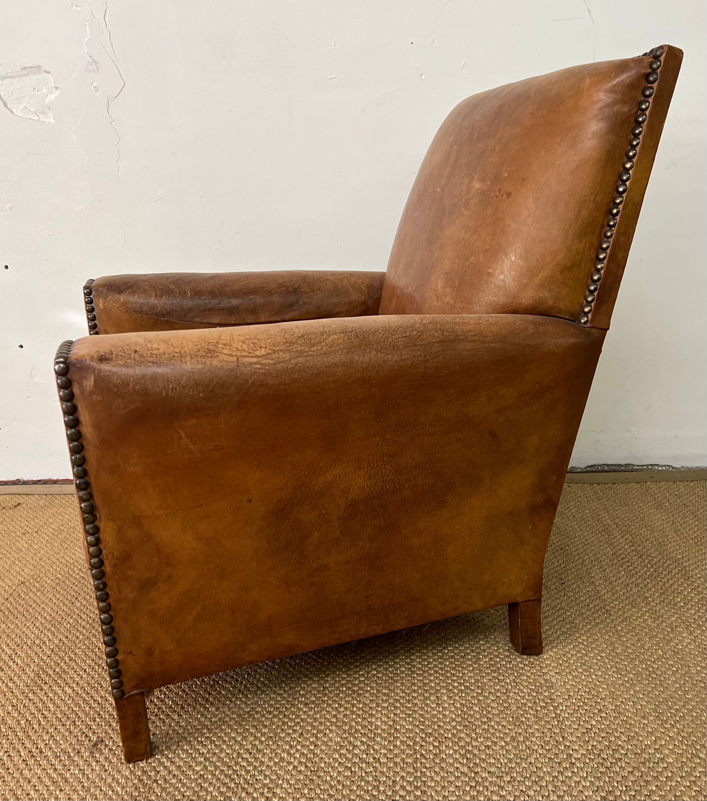 Leather club chair