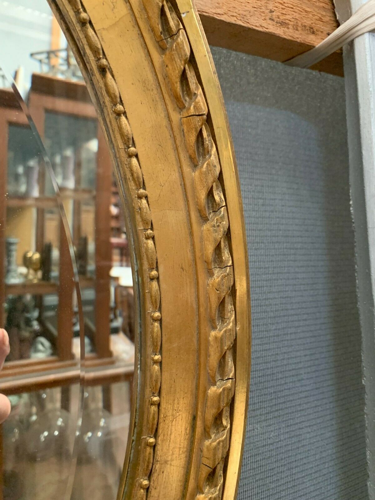 Louis xvi style mirrors in wood and gilded stucco xx century