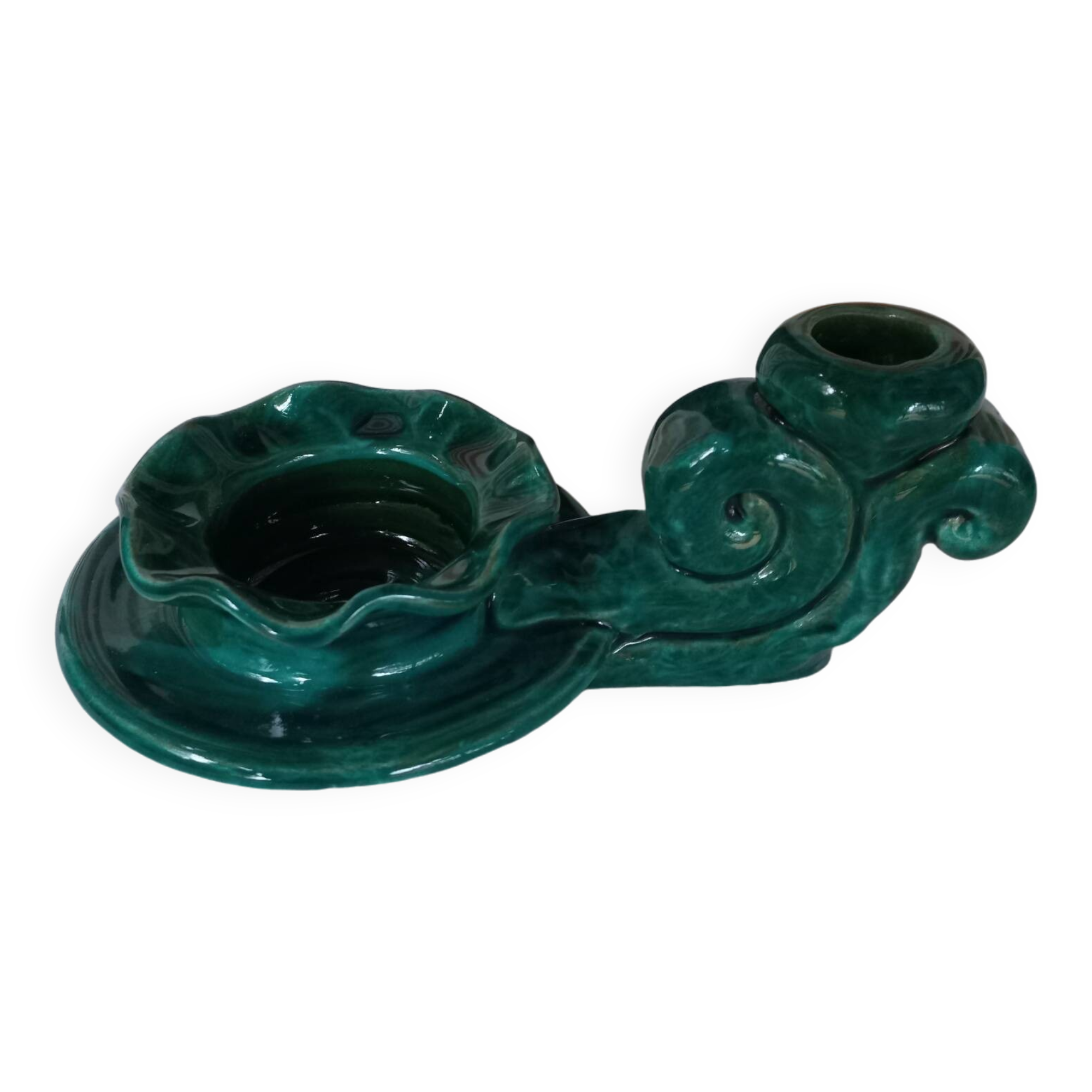 Vintage green candle holder