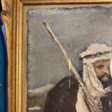Old painting, portrait of an orientalist, signed and dated 1939.