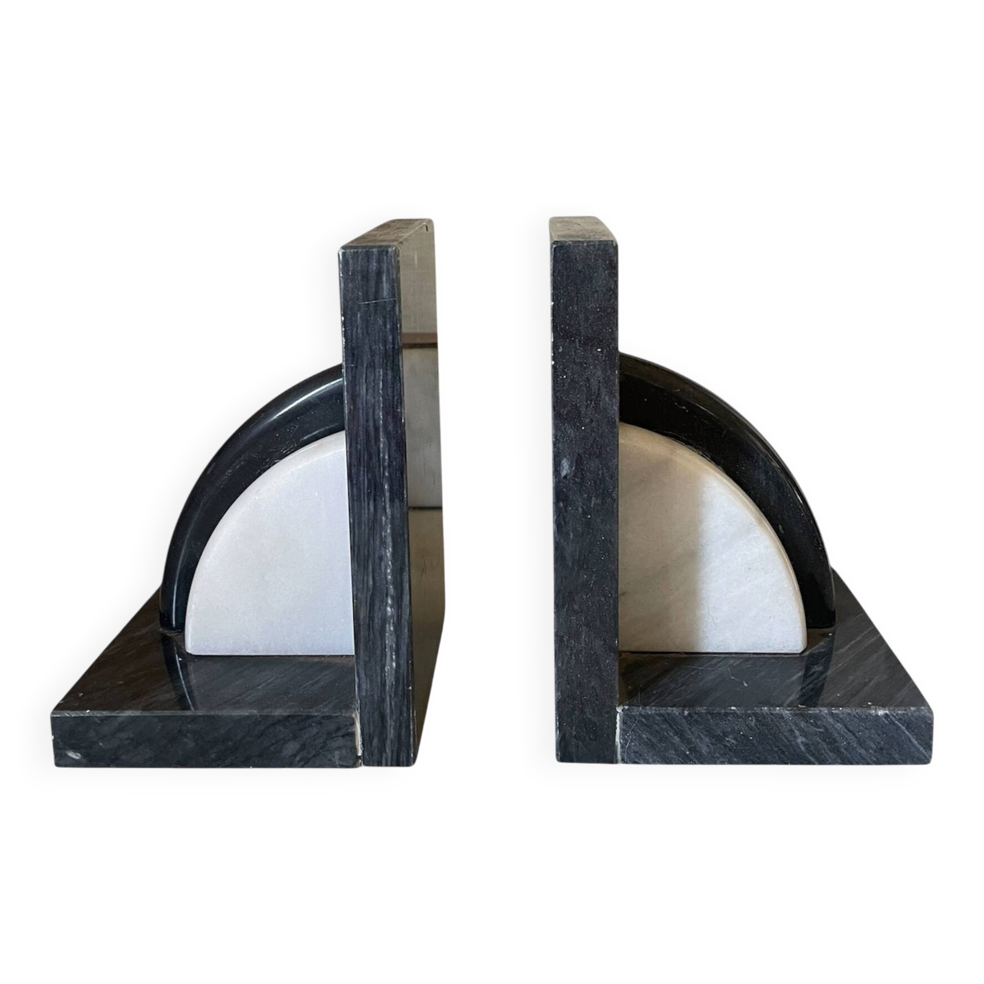 Art Deco marble bookends