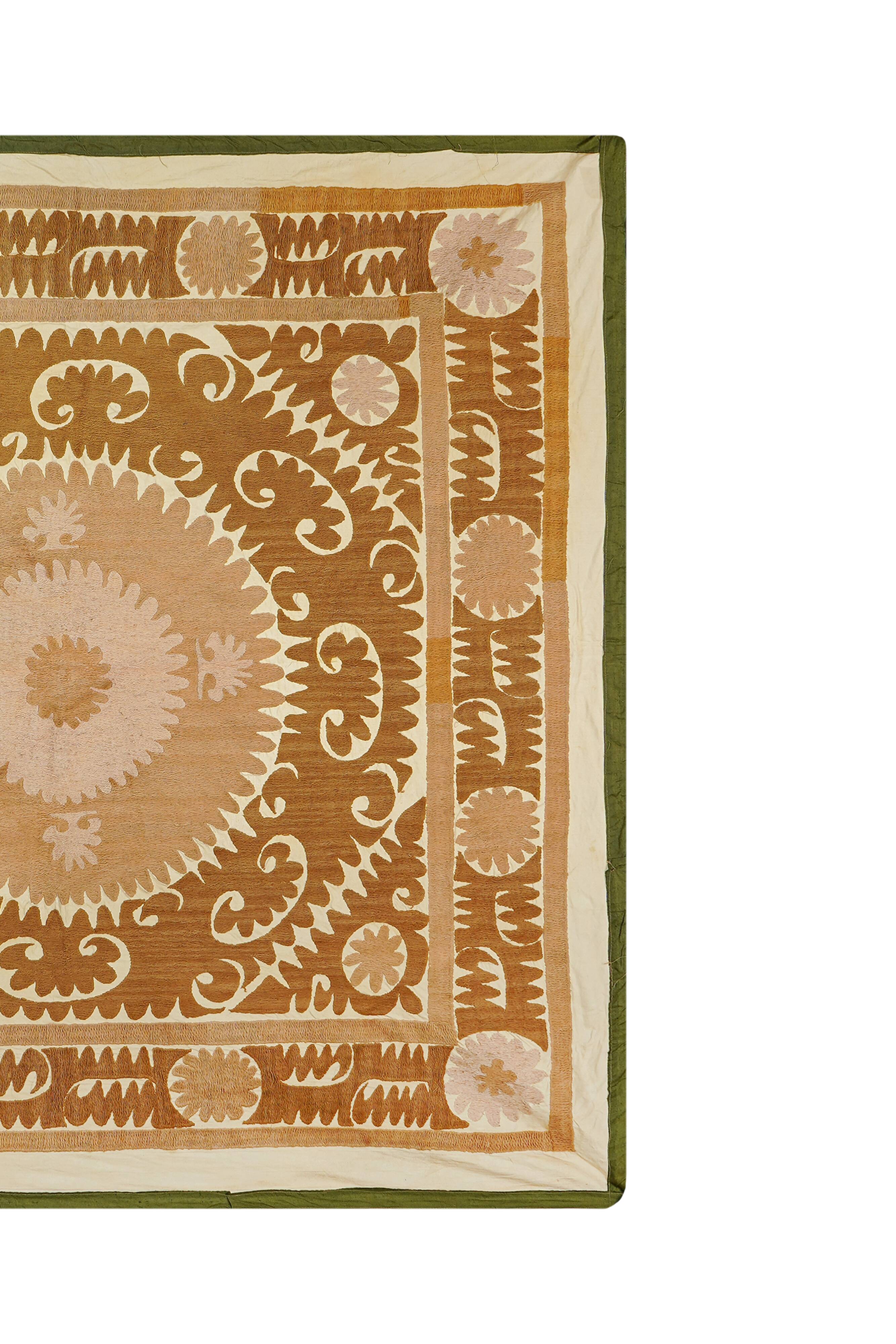 Hand-knotted rug, vintage Turkish rug 134x135 cm