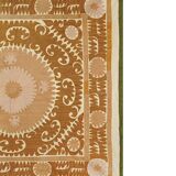 Hand-knotted rug, vintage Turkish rug 134x135 cm