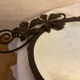Miroir ovale murale art nouveau fer forgé 69x35cm