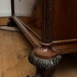 George III flap-top secretary in flamed mahogany, late 18th century