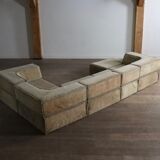 Canapé COR Trio en teddy beige par Team Form AG, années 1970.