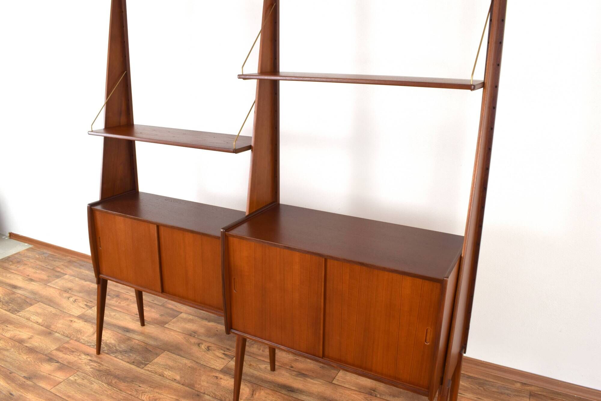 Mid-Century Teak Wall Unit „Panto” from Einar Raknes & Sønner Møbelfabrikk A/S, 1970s, Set of 2.