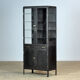 Polished iron medical cabinet, 1950s