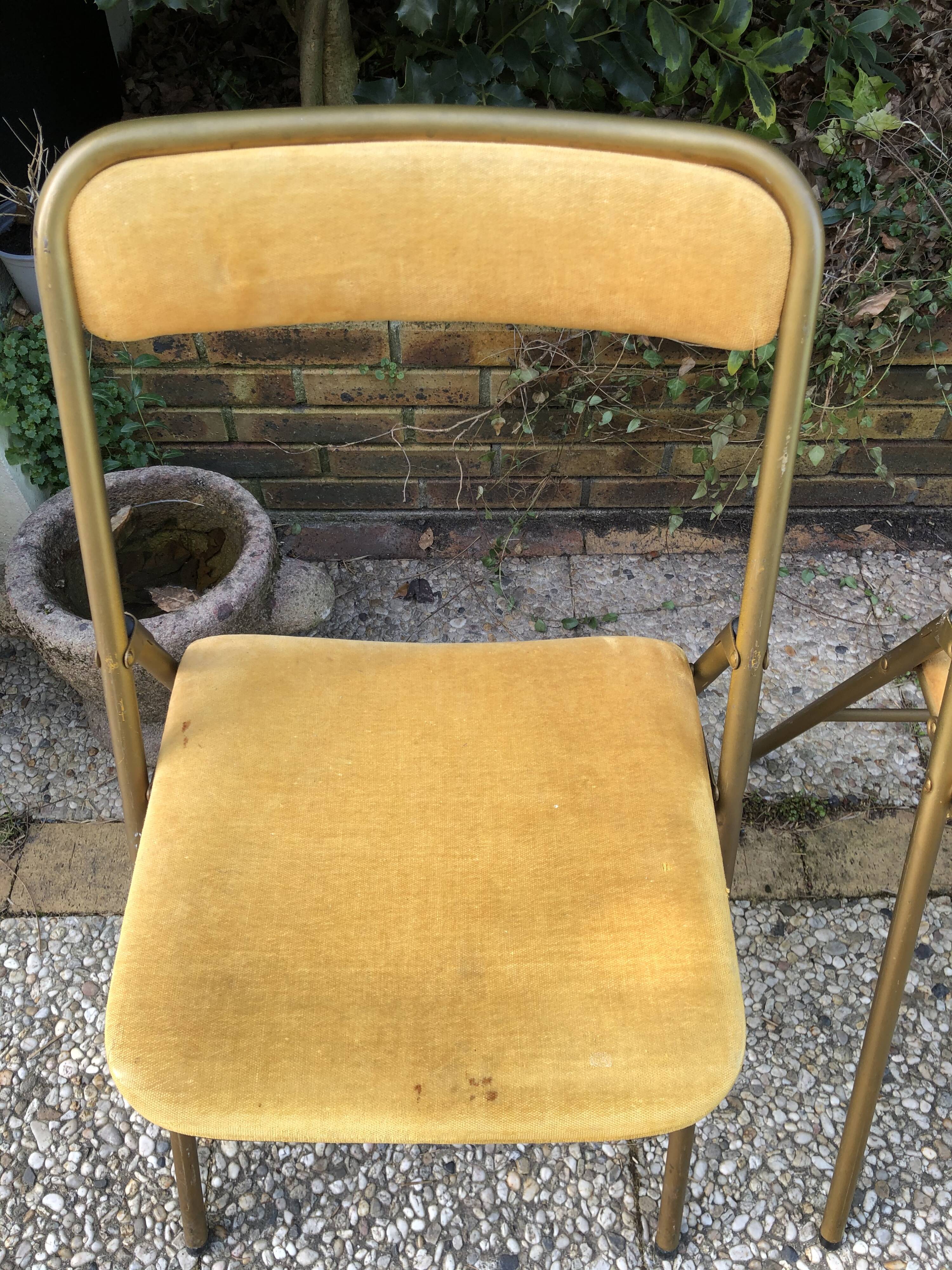 Paire de chaises pliantes vintages