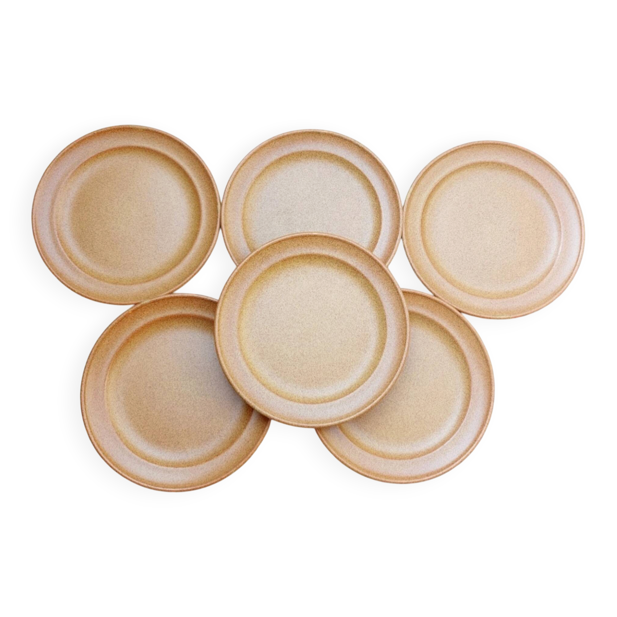 Assiettes à dessert grès moucheté