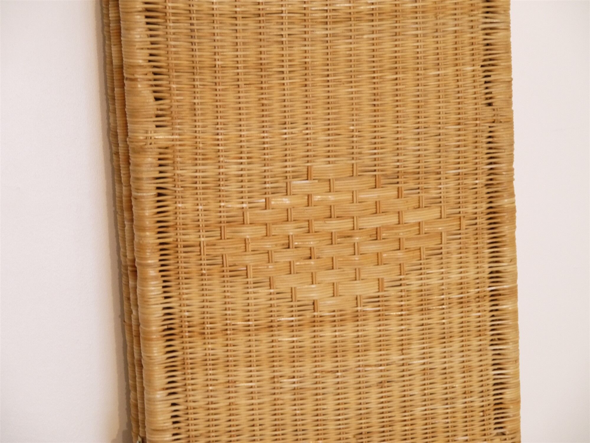 Vintage screen in rattan and wood 1960