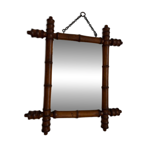 Petit miroir ancien bois - effet