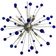 Blue “star” murano glass sputnik chandelier
