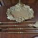 Bronze fireplace set