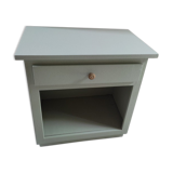 Bedside table wood restyled pale green