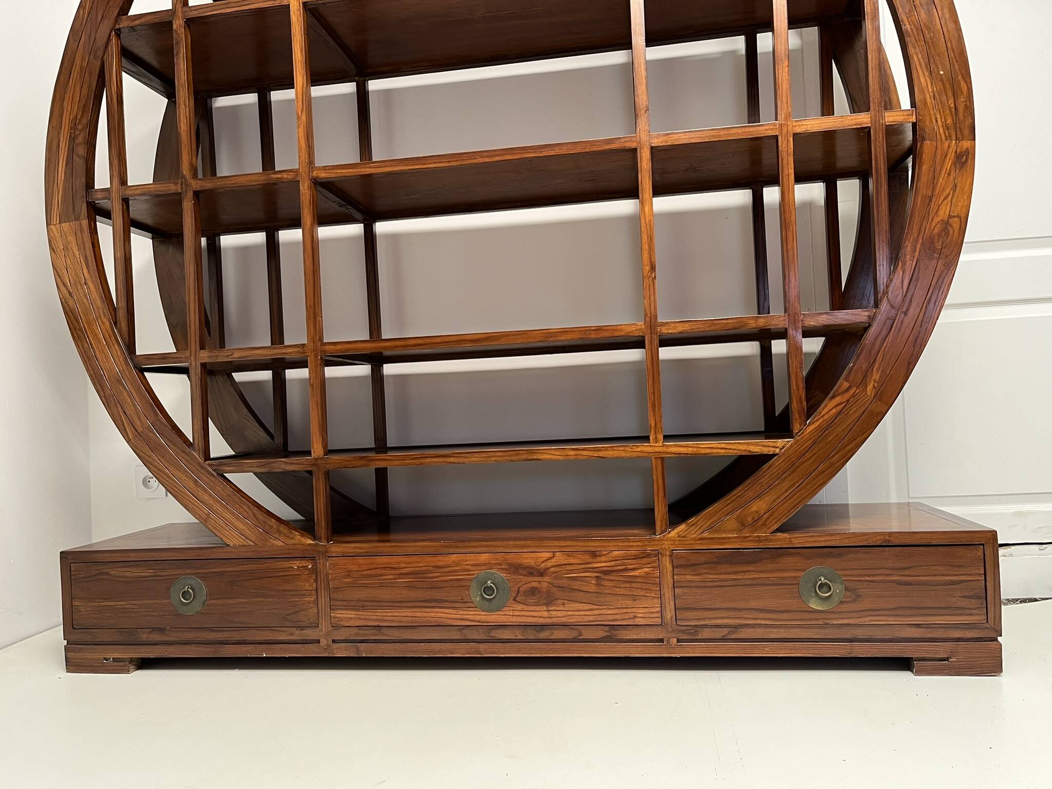 Bibliothèque en teck Asiatique vintage