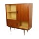 Large teak veneer display cabinet, 1960s design, 110 cm.
