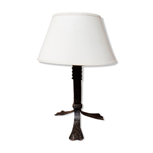 lampe pied forgé