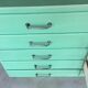 Water green loom cabinet with 10 drawers - 1960