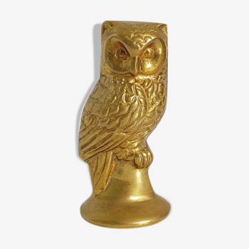 Golden brass owl
