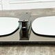 Miroir double glace vintage années 70