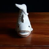 Poisson distributeur de ficelle en céramique blanche