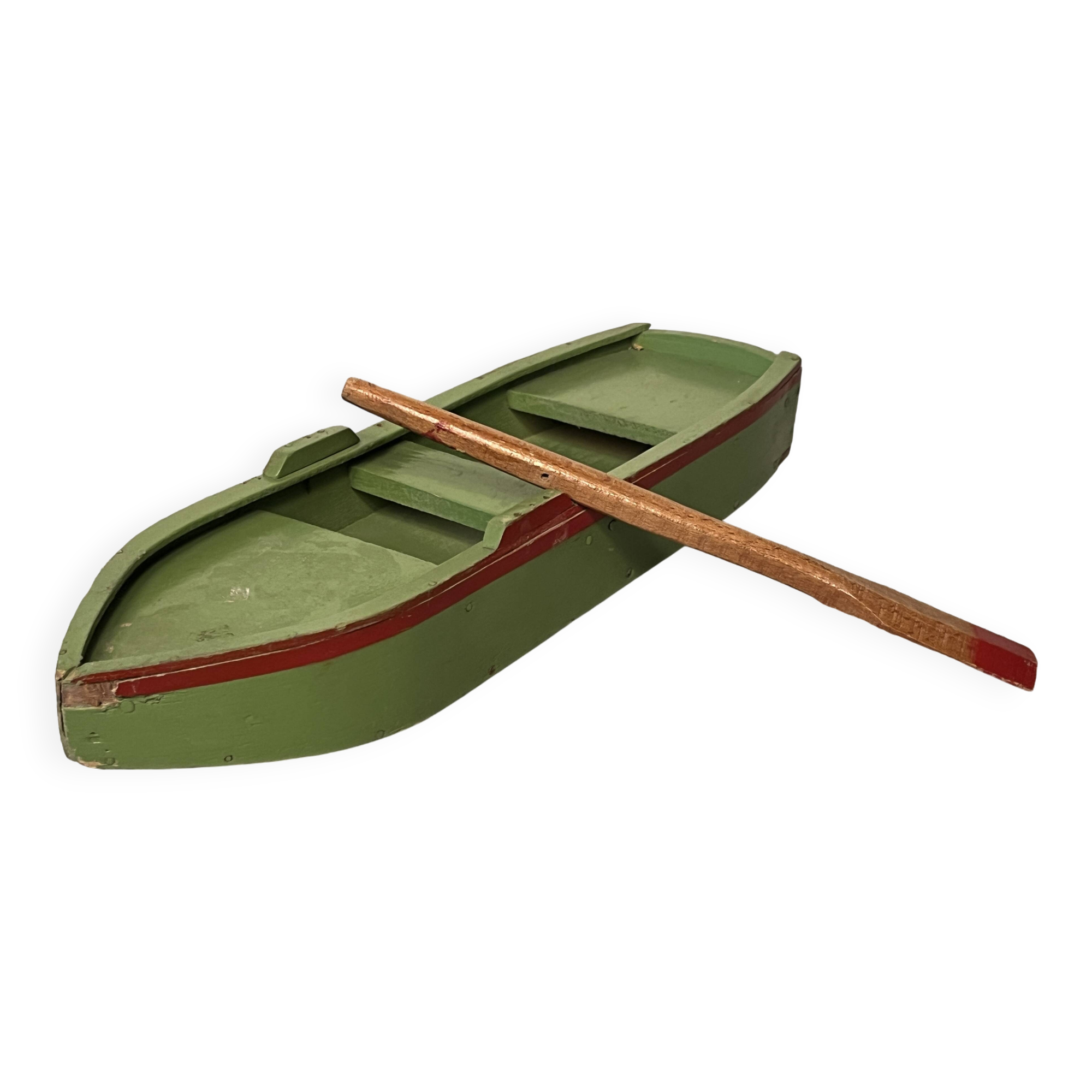 Grande barque en bois et sa rame de la marque française Joujoulac, RARE ...