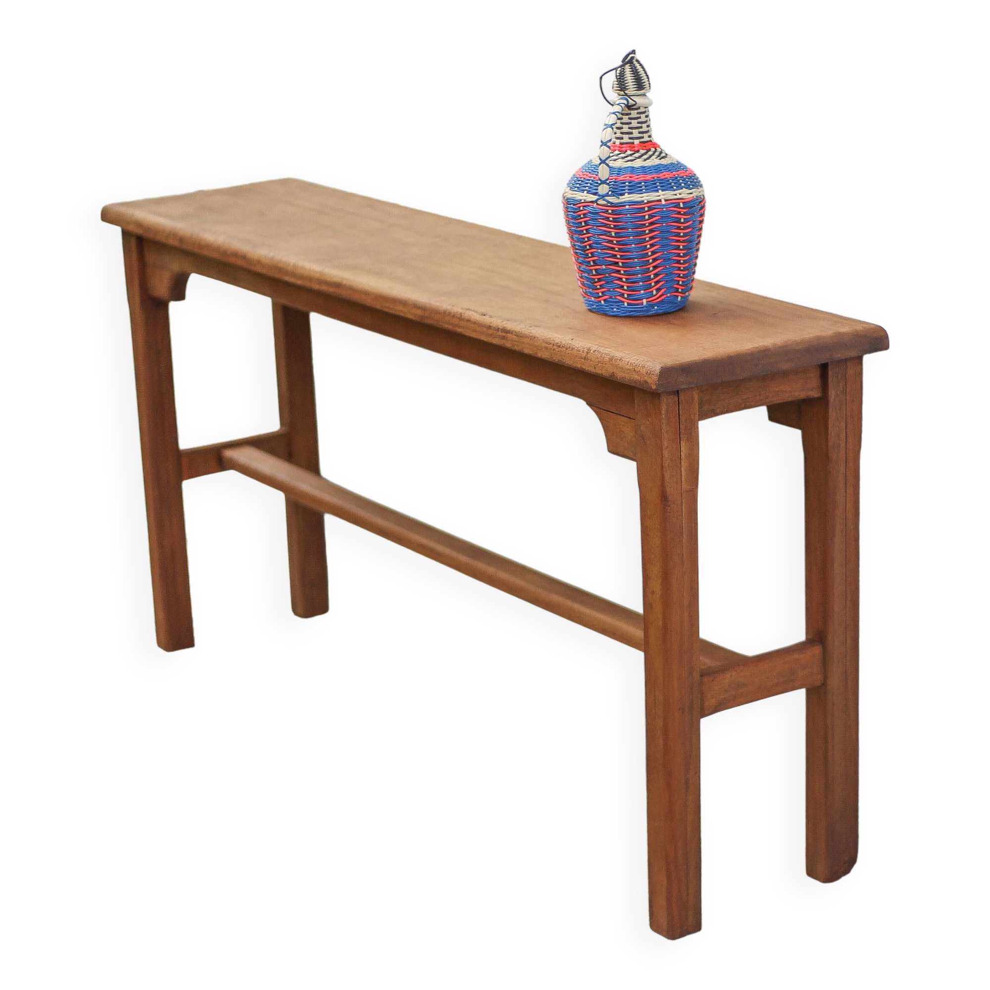 Vintage wooden console, wooden furniture, console table, interior decoration