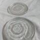 2 beaded glass bottle bottoms