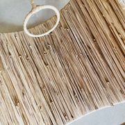 Raffia wall lamp