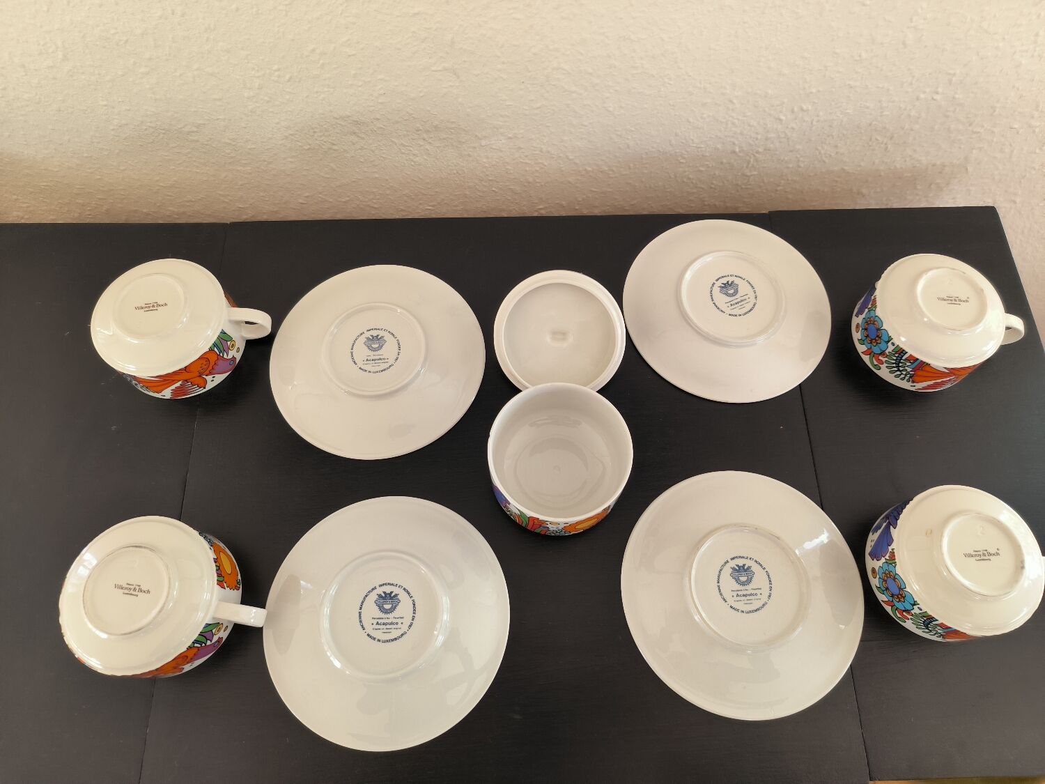 Set of coffee cups and the sugar bowl Acapulco of Villeroy and Boch