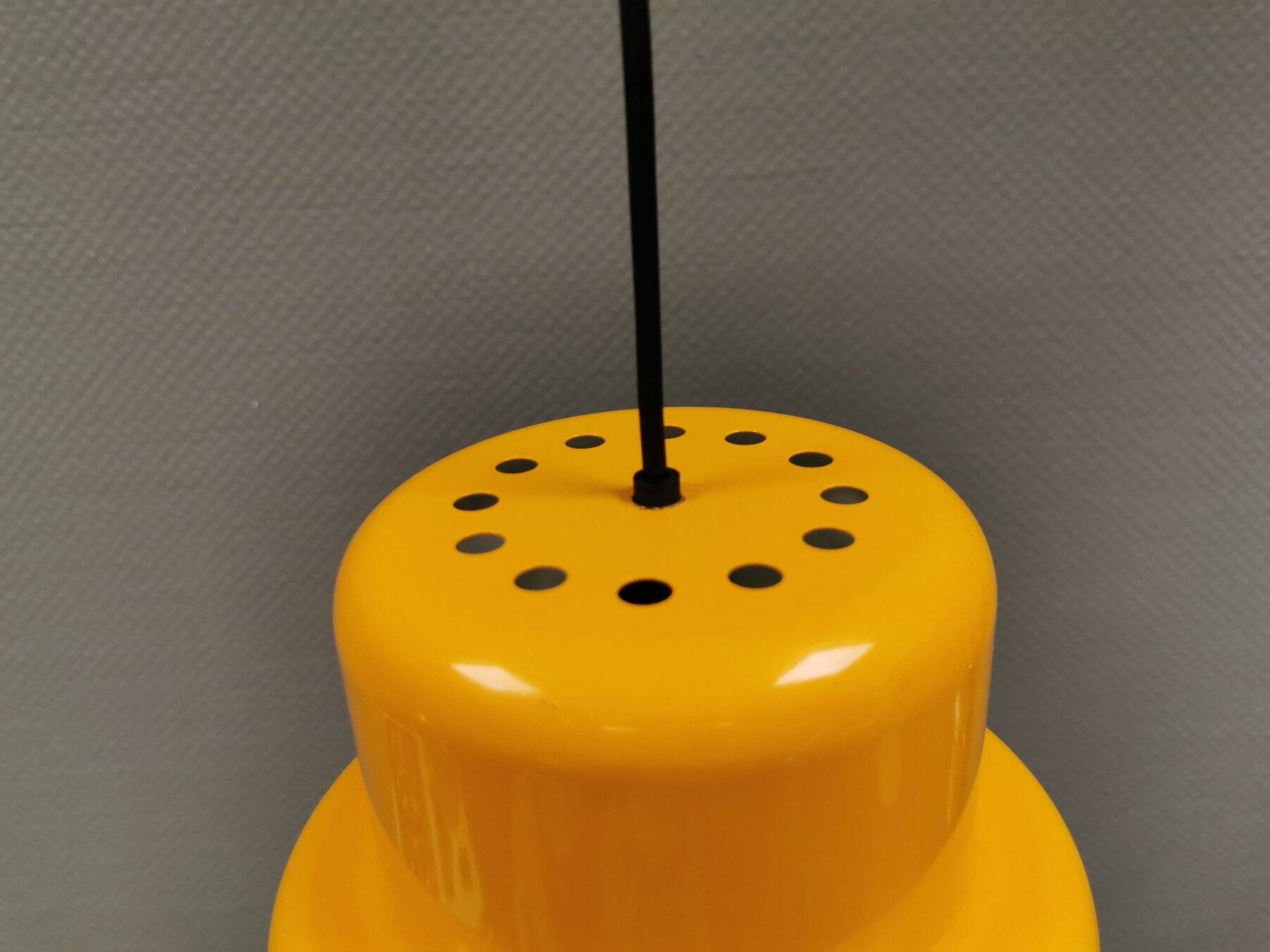 Mini poker hanging lamp by Jo Hammerborg 1977 Denmark
