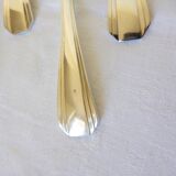 6 Christofle Art Deco Style Silver Plated Soup Spoons 2106255