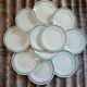 12 flat plates in ironstone from Badonviller