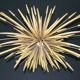 Mid century Coco Chanel gilt oval glass and brass table sheaf of wheat