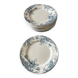 13 flat plates Terre de Fer Louis Graves