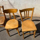 Set of 4 yellow bistro chairs