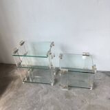 Glass and Plexiglas consoles from the 80s