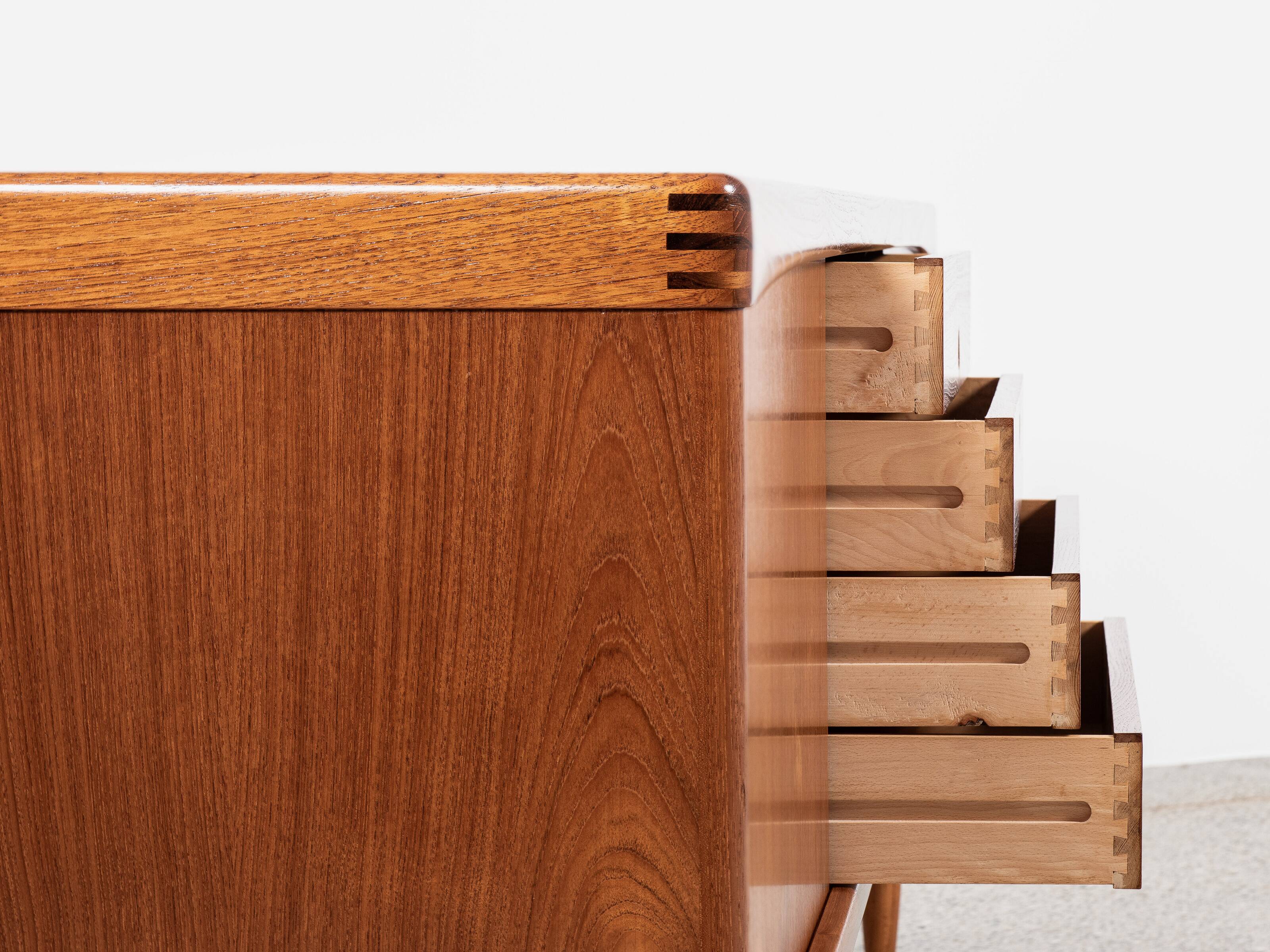 Midcentury Danish sideboard in teak by HW Klein for Bramin 1960s - with the 3 stripes