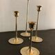 4 Scandinavian brass candle holders