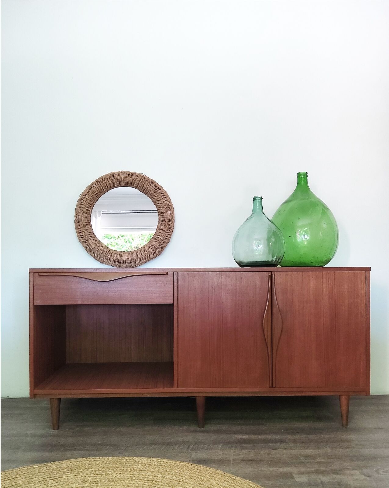 Vintage teak row
