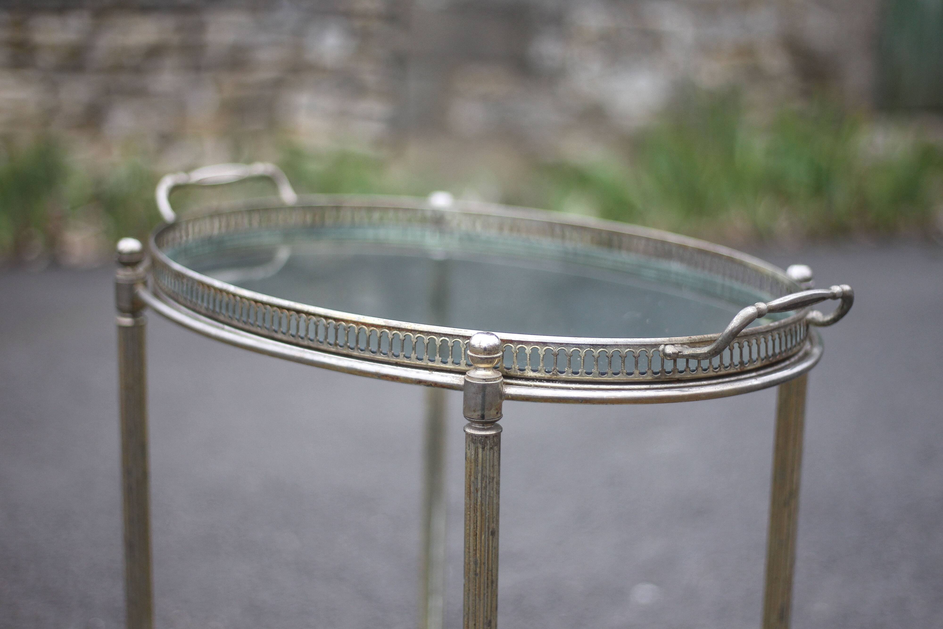 Vintage serving trolley, living room furniture, oval serving trolley, occasional furniture, shelf, bar on wheels