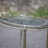 Vintage serving trolley, living room furniture, oval serving trolley, occasional furniture, shelf, bar on wheels