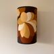 Vintage 70s printed flower wall lamp - Mid Century fabric