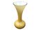 Vase soliflore style Murano en verre ambré intérieur blanc