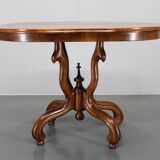 1930s Bentwood Table with Walnut Top Finish, Czechoslovakia