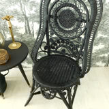 Chaise en rotin peacock