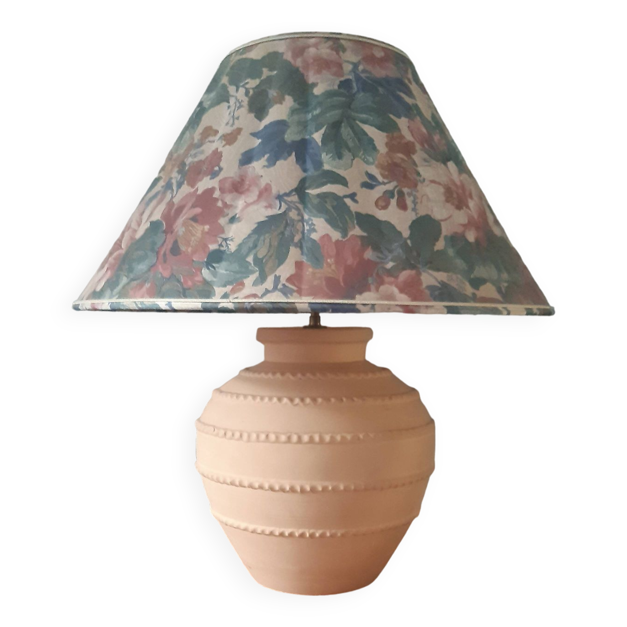Lampe terre cuite années 60