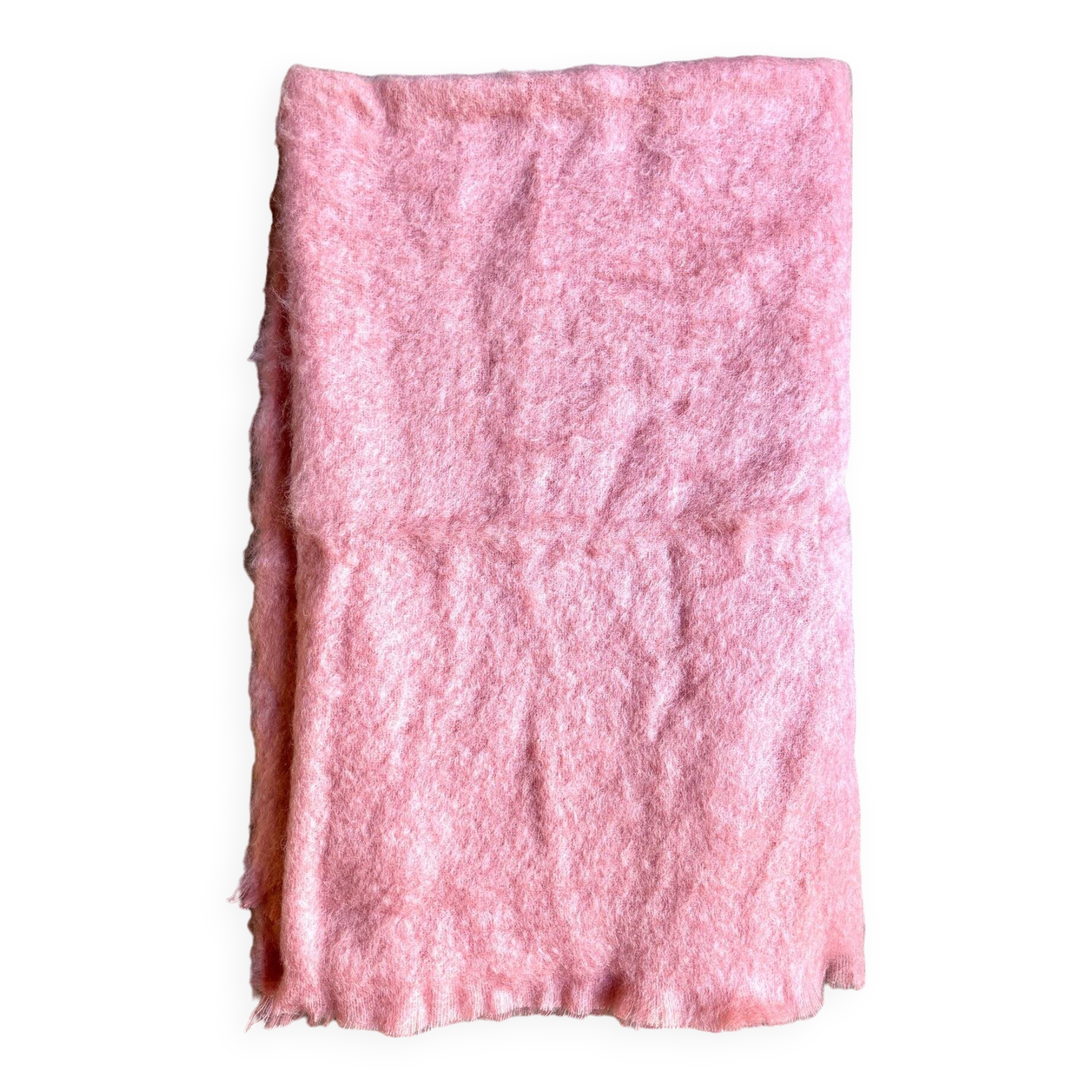 Plaid, blanket linvosges in pink mohair ☐ 180 x 240 cm