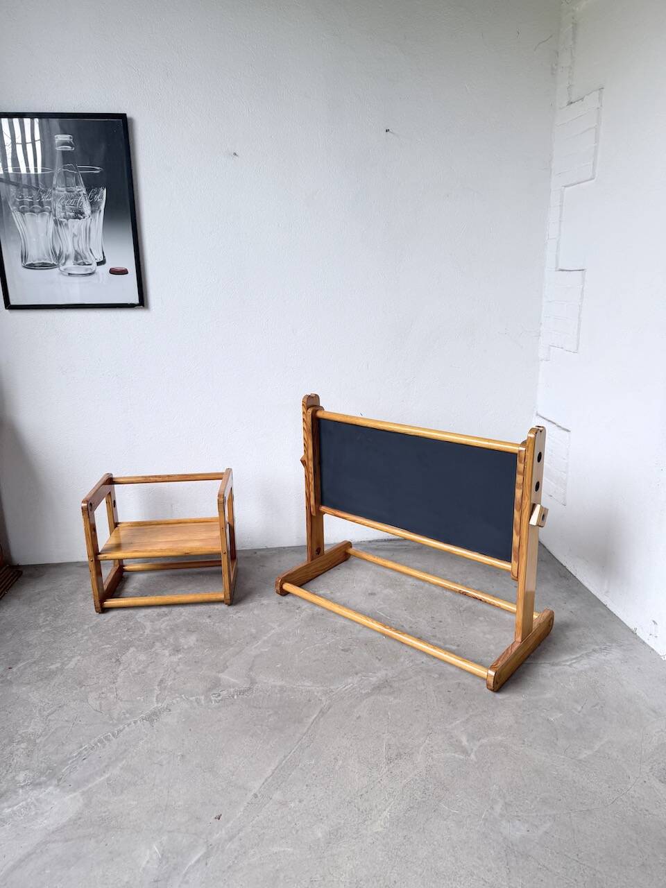 Bureau et chaise enfant pin Bauhaus